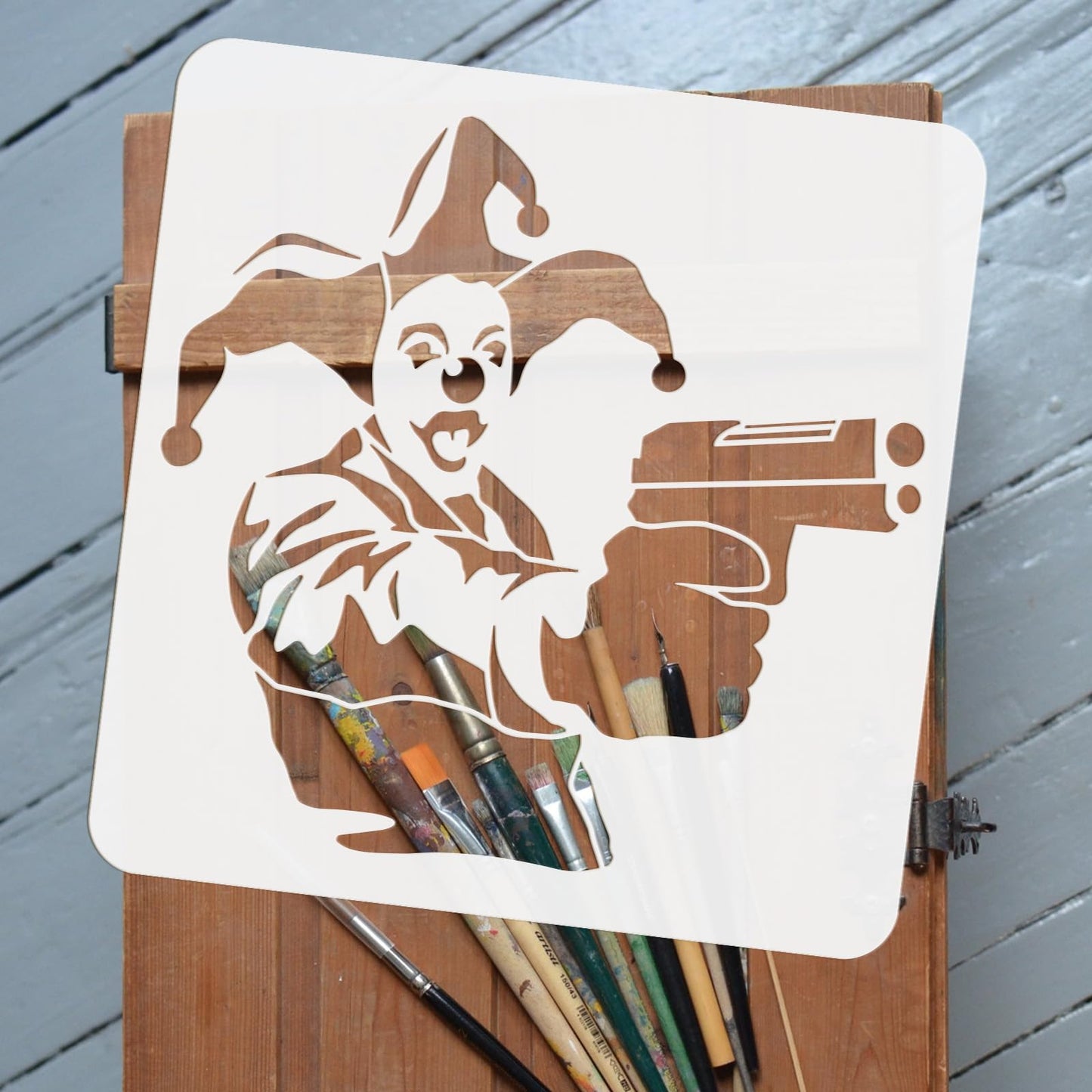 Clown Gun Artistry Kit Reusable Stencil 11.8x11.8in