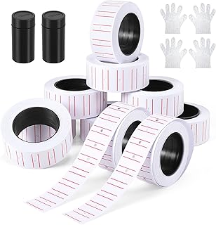 Price Tag Gun Label Stickers Kit with 10 Rolls and Ink