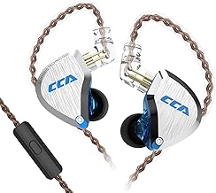 Hybrid in-ear earphones with detachable cable and mic