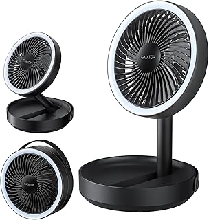Foldable Portable Desk Fan with LED Light