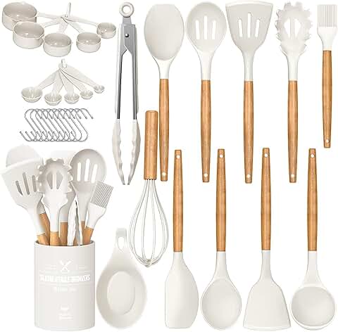 33-Piece Non-Stick Silicone Kitchen Utensil Set