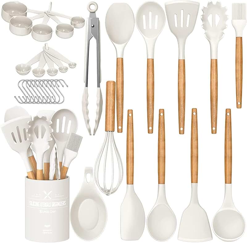 33-Piece Non-Stick Silicone Kitchen Utensil Set
