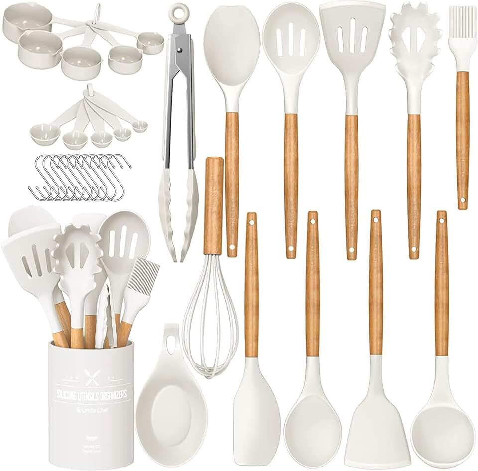 33-Piece Non-Stick Silicone Kitchen Utensil Set