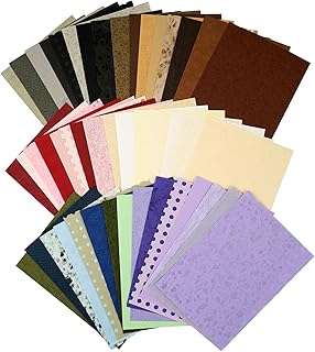 48 Sheets of Textured Vintage Scrapbook Paper