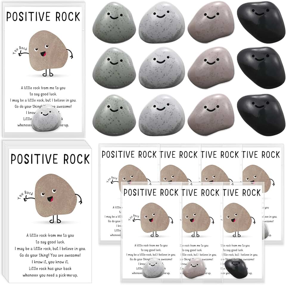 Inspirational Mini Smile Resin Pocket Stone Gift Set