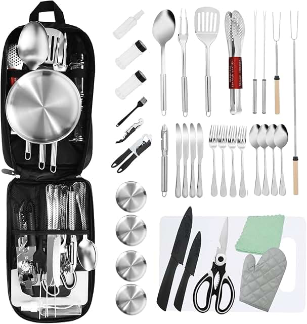 Essential Camping Utensils Set for Outdoor Cooking