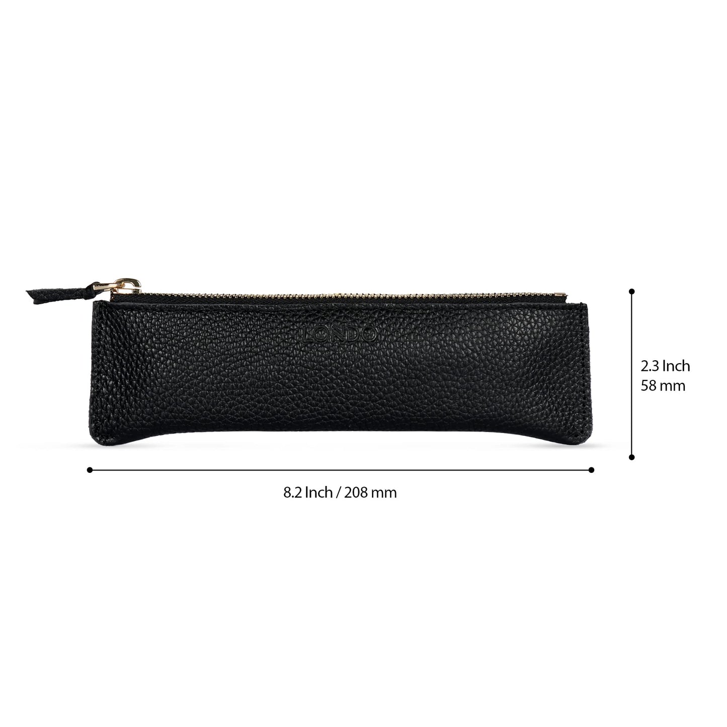 Leather Zippered Pen and Pencil Case