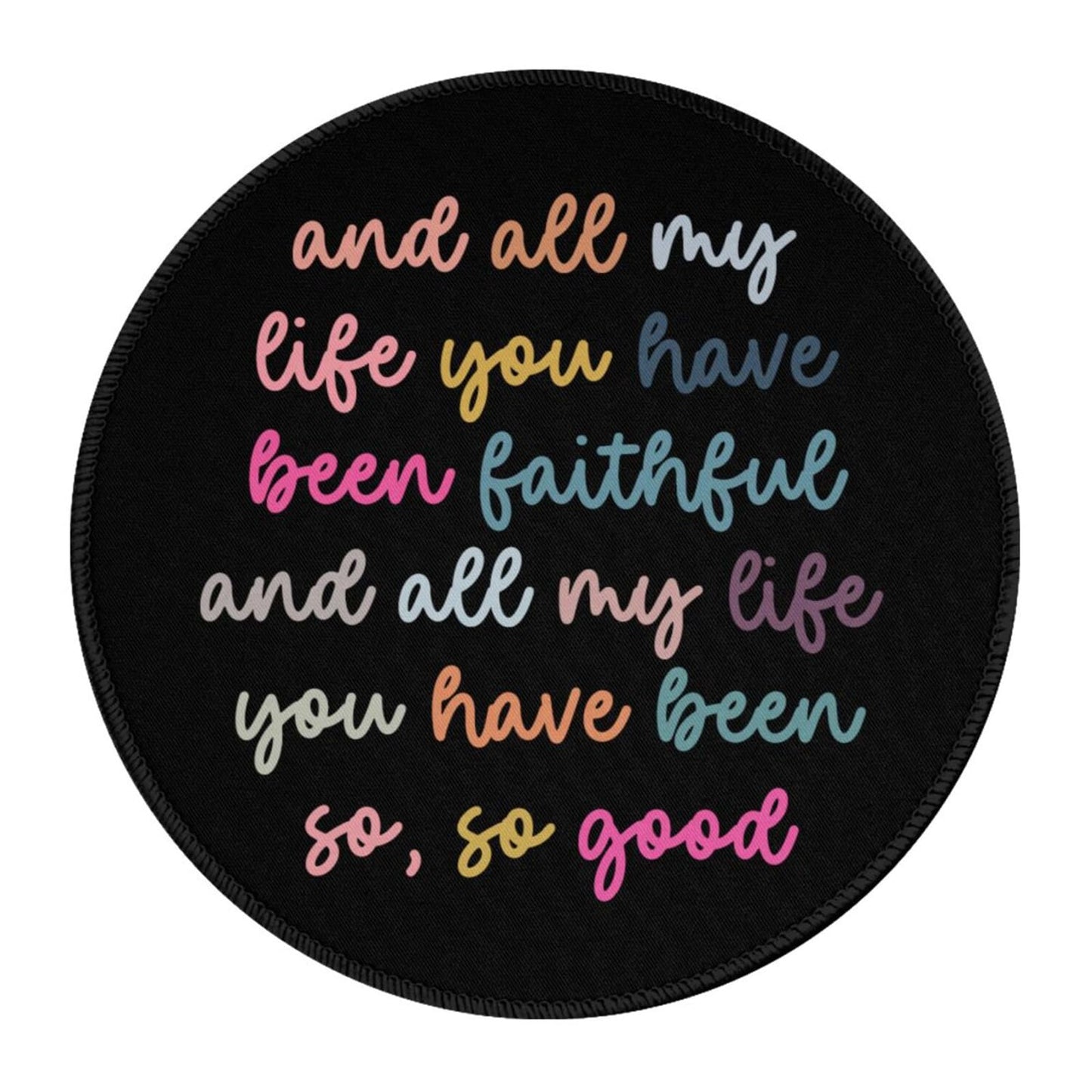 Colorful Round Mouse Pad for Laptop and Desk