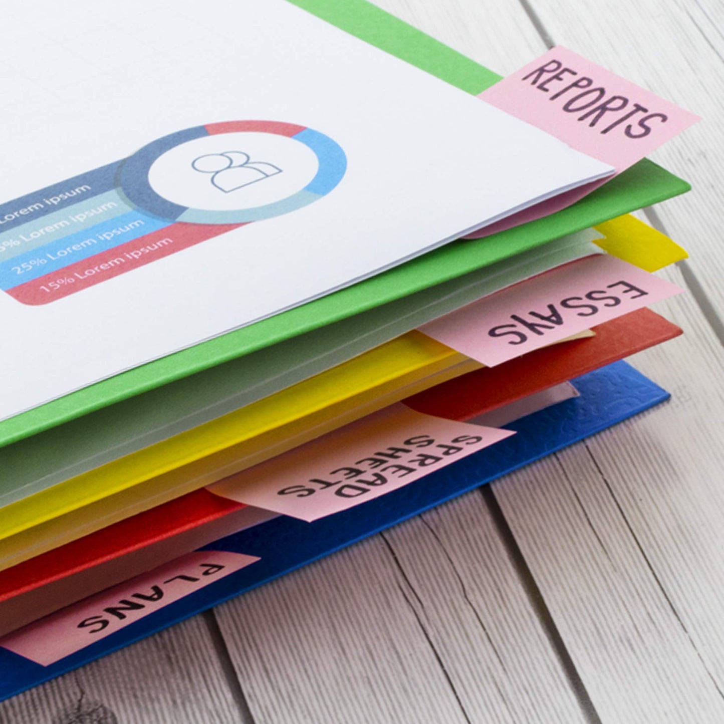 8-Pocket Letter Size Folder with Double Loop Wire Binding