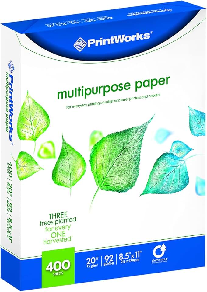 White 20 lb Multipurpose Paper, 400 Sheets