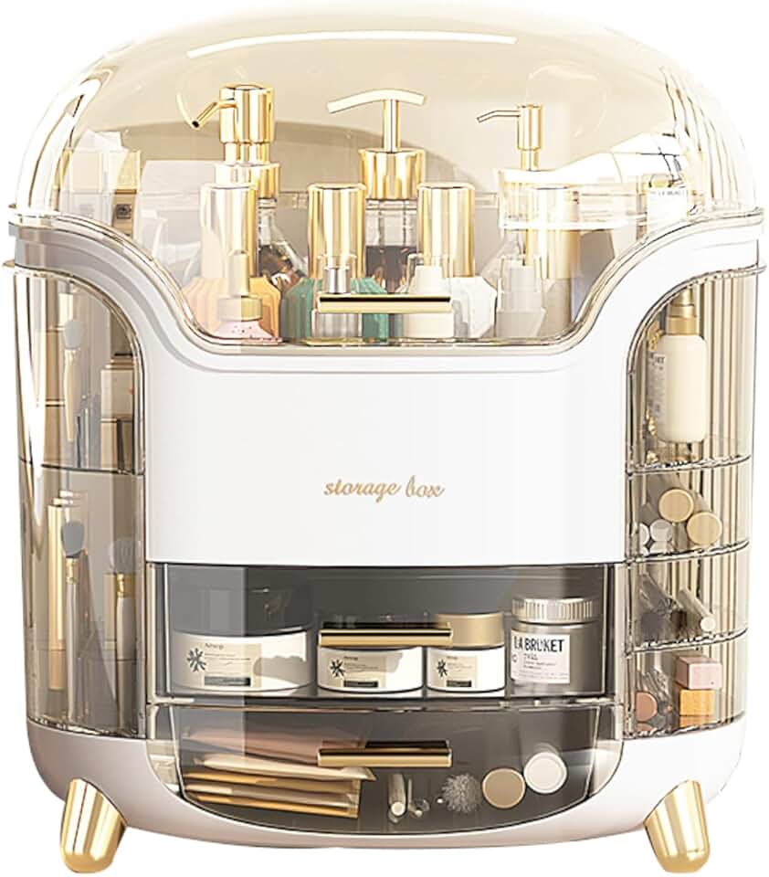 Large Clear Makeup and Skincare Organizer for Countertop