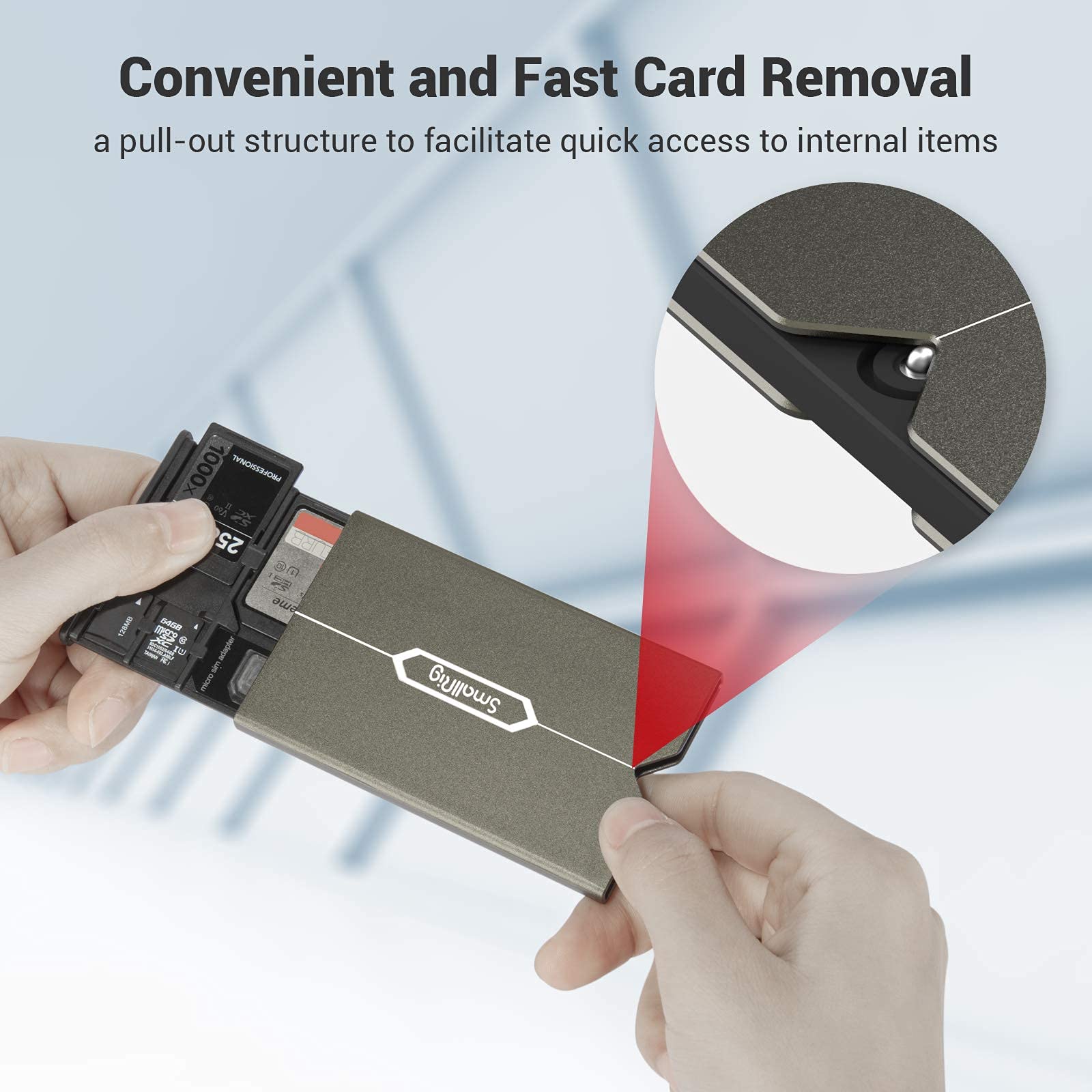 Memory Card Case Holder Anti-Shock Anti-Fall and Scratch Suitable for SD/Micro SD/SIM Cards for Photography Enthusiasts - 2832