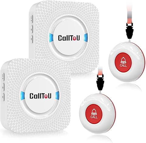 Wireless Caregiver Call System with SOS Buttons and Receivers