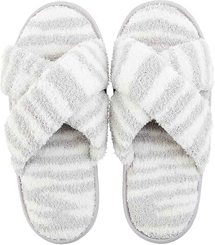 Women's Zebra Pattern Chenille Slippers
