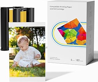 Photo Paper and Ink Refill for 4x6 Photo Printer