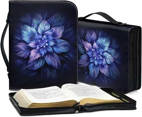 Boho Lotus Printed Bible Cover for Women