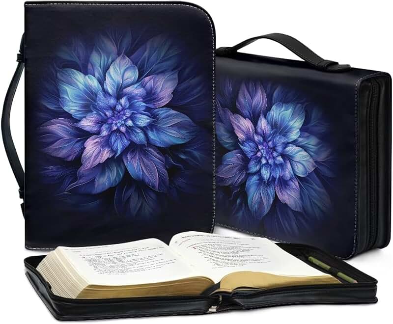 Boho Lotus Printed Bible Cover for Women