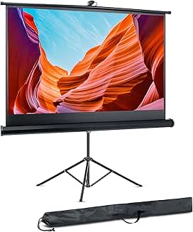 60-Inch Portable Projector Screen with Tripod Stand