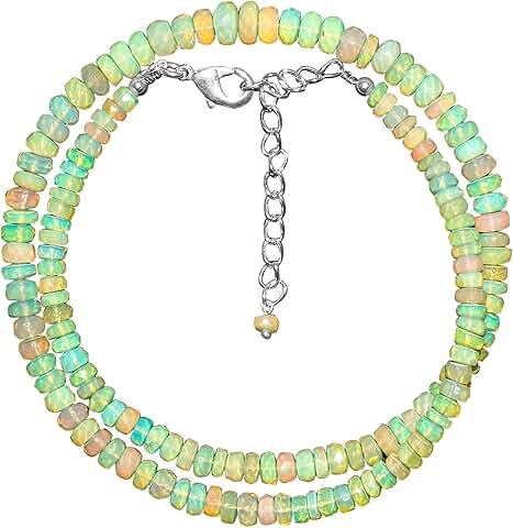 Natural Gemstone Beaded Choker Necklace for Women