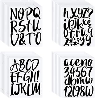 576 Black Letter and Number Stickers for Decor