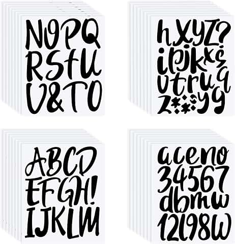 576 Black Letter and Number Stickers for Decor