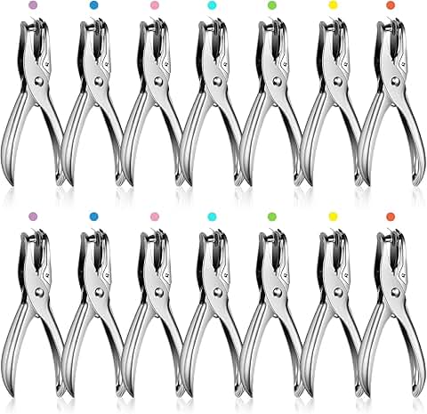 24 Pack Metal Single Hole Punch for Paper