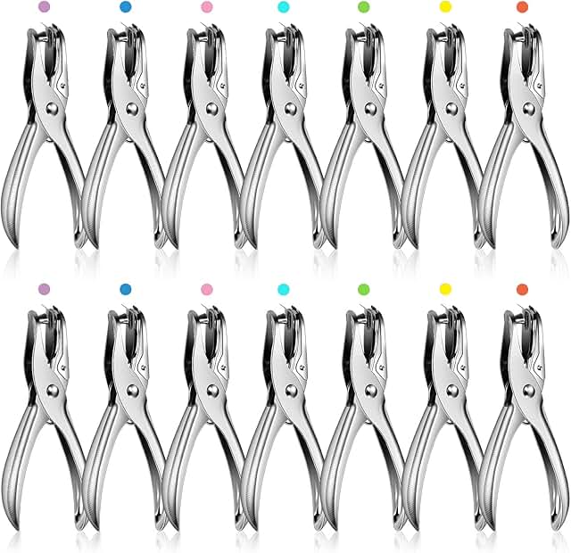 24 Pack Metal Single Hole Punch for Paper