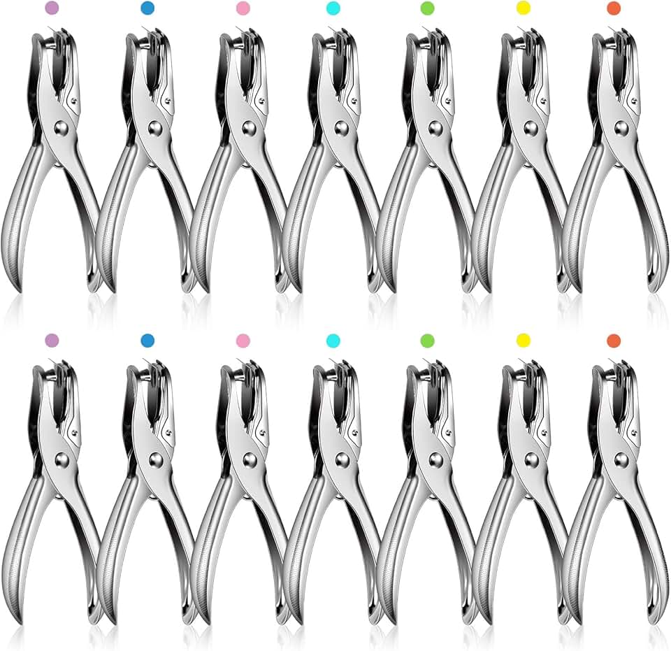 24 Pack Metal Single Hole Punch for Paper