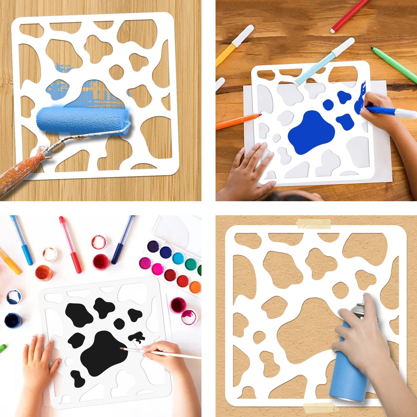 Reusable Plastic Square DIY Painting Wall 11.8x11.8 Inches