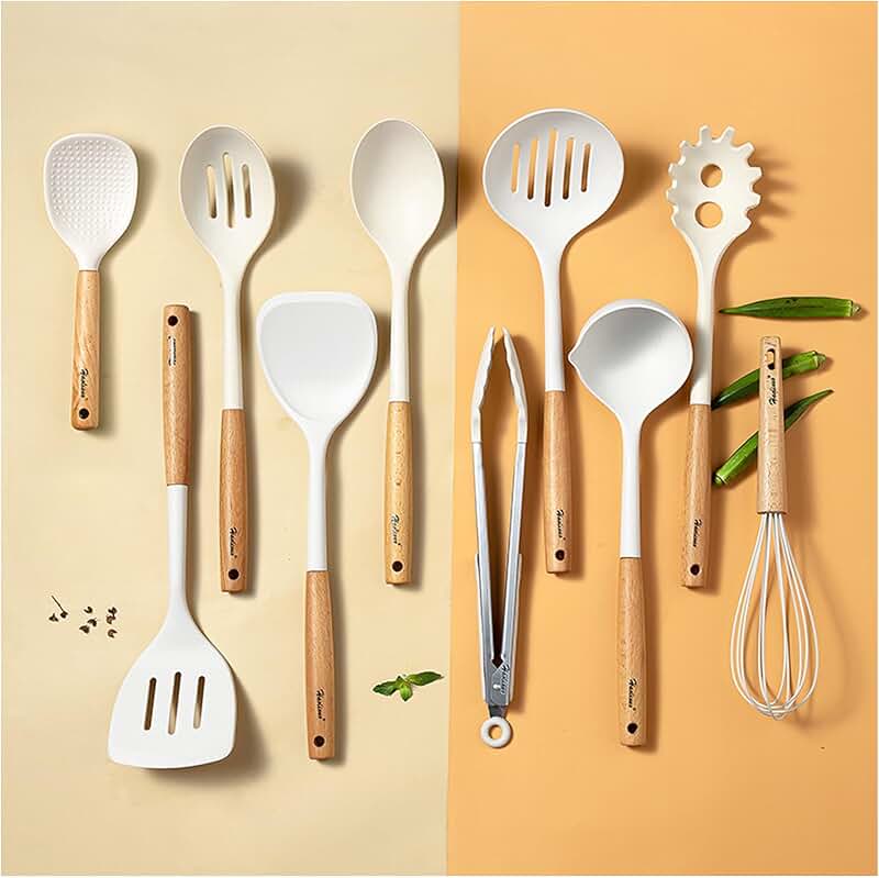 18-Piece Black Silicone Kitchen Utensil Set