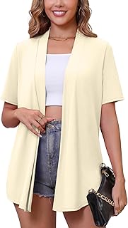 Women's Lightweight Short Sleeve Open Front Cardigan