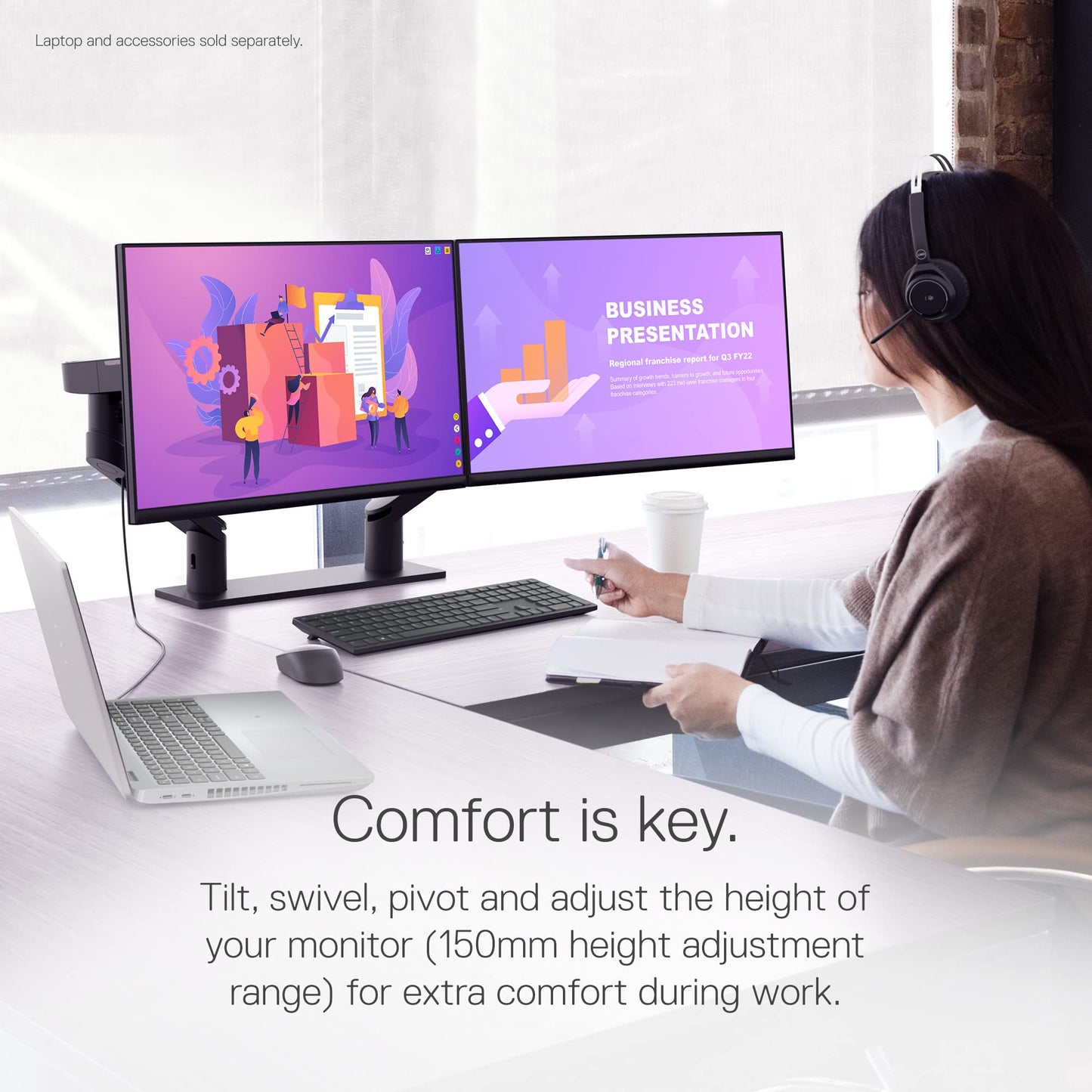 24 Monitor - P2422H - Full HD 1080p, IPS Technology, ComfortView Plus Technology