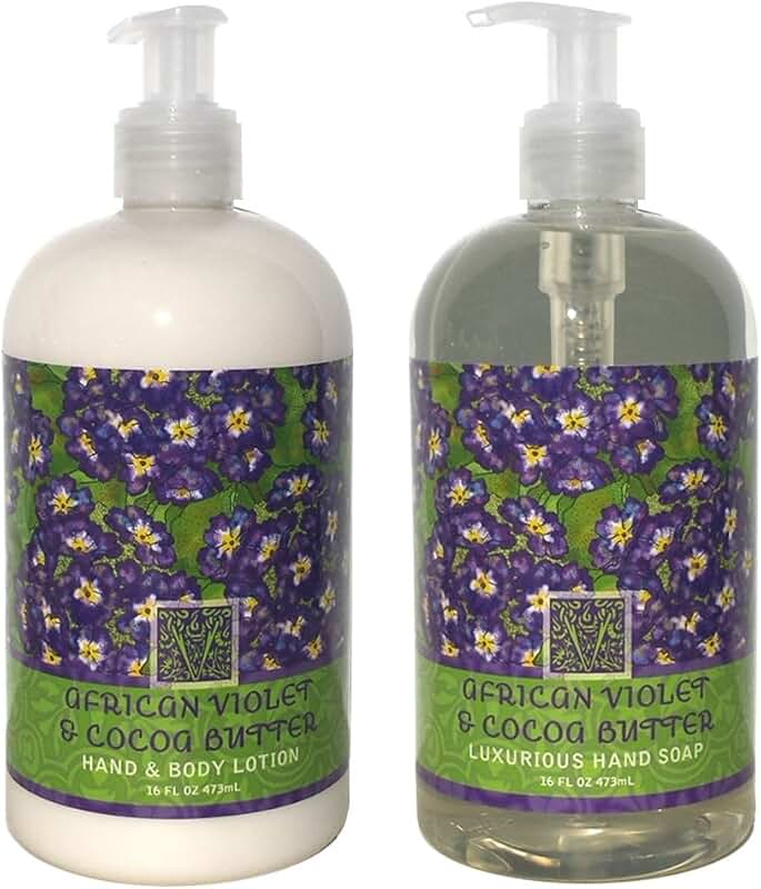 African Violet Cocoa Butter Hand and Body Lotion and Soap Duo