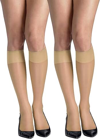 Women's Sheer Toe Knee-High Stockings