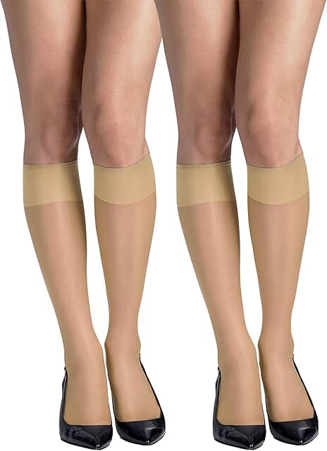 Women's Sheer Toe Knee-High Stockings