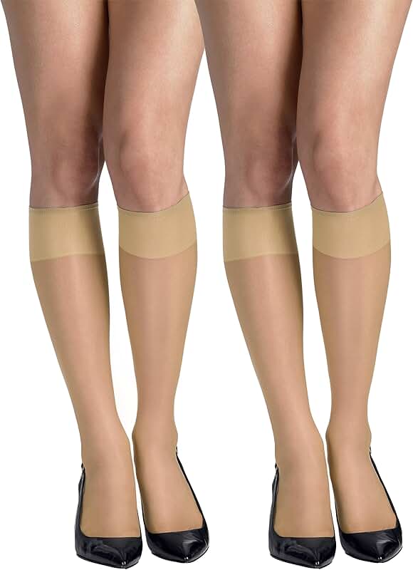 Women's Sheer Toe Knee-High Stockings