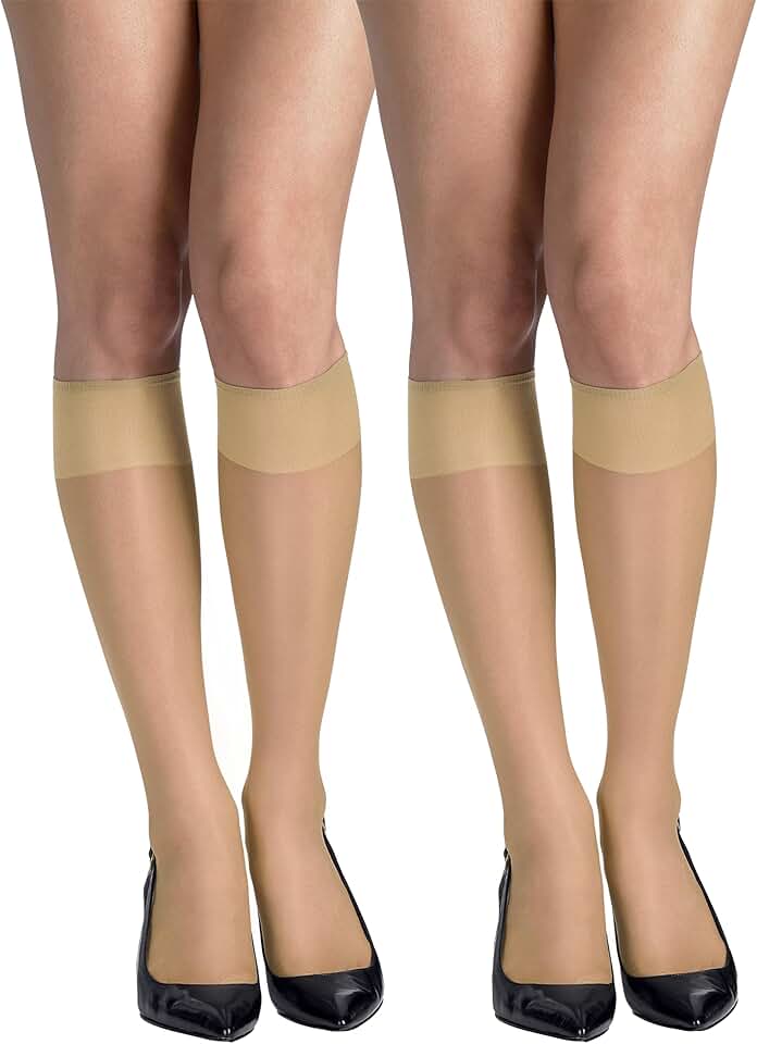 Women's Sheer Toe Knee-High Stockings