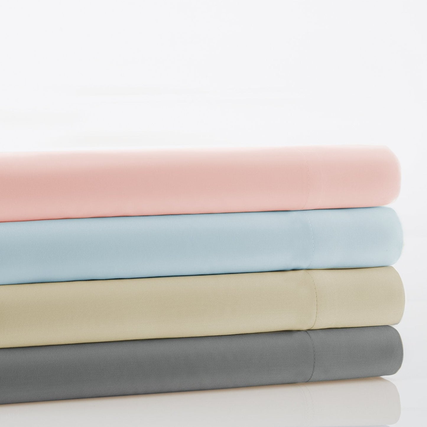Solid Bamboo Rich Sheet Set  300 Thread Count Bamboo Rich Bed Sheet Set with Extra Deep Pocket Fitted Sheet, Flat Sheet and 2 Pillowcases, 4 Piece Set Queen, Oatmeal)