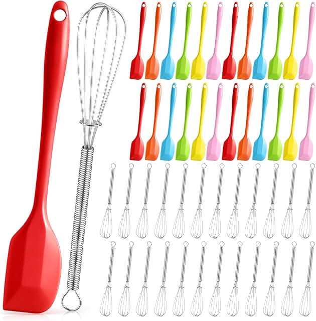 24-Piece Small Wire Whisk and Silicone Spatula Set