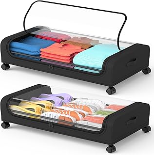 2-Pack Underbed Storage Containers with Wheels