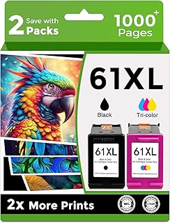 Black Ink Cartridge Replacement for HP 61 XL
