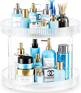 Medium 360° Clear Rotating Storage Tray for Bathroom and Kitchen