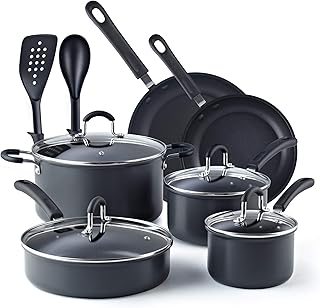 12-Piece Nonstick Hard Anodized Cookware Set