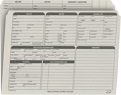 Gray Letter-Size Document Folder with Checklist, 25-Pack