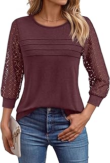 Women's Lace 3/4 Sleeve Top