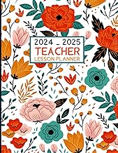 Teacher Lesson Planner 2024-2025 with Floral Cover
