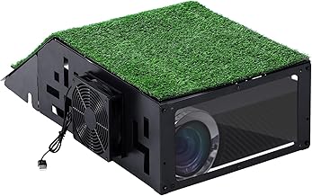 Golf Simulator Projector Cover with Turf Floor Enclosure