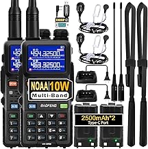 10W Long Range Handheld Radio with Earpiece, 2 Pack