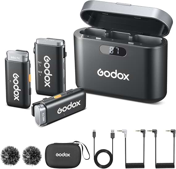 Wireless Lavalier Microphone System for Cameras and Phones