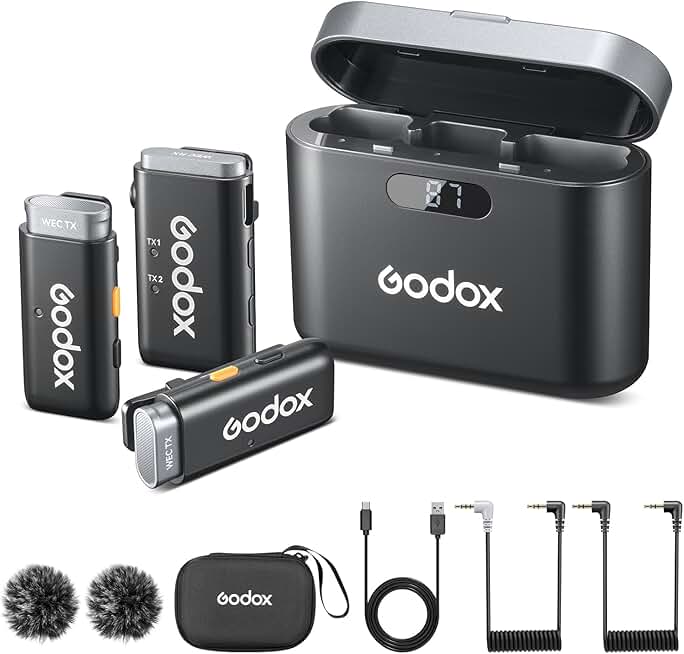Wireless Lavalier Microphone System for Cameras and Phones